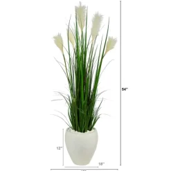 Blooming Ivory Wheat Plume Grass Plant-Kirkland's Home Fashion