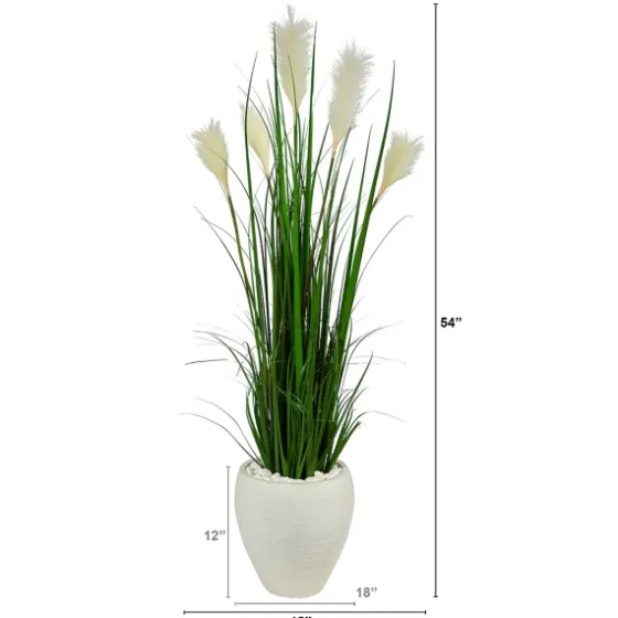 Blooming Ivory Wheat Plume Grass Plant-Kirkland's Home Fashion