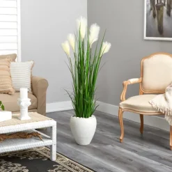 Blooming Ivory Wheat Plume Grass Plant-Kirkland's Home Fashion