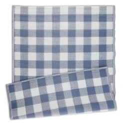 Blue & White Buffalo Check Outdoor Area Rug, 4X6-Kirkland's Home Online