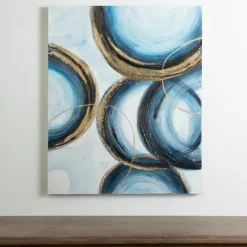 Blue Abstract Rings Canvas Art Print-Kirkland's Home Cheap