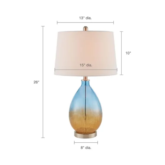 Blue And Amber Glass Table Lamps, Set Of 2-Kirkland's Home New