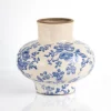 Blue And Cream Vintage Floral Genie Vase-Kirkland's Home Shop