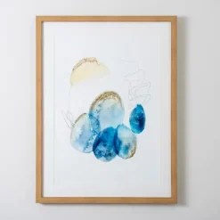 Blue And Gold Abstracts Ii Framed Art Print-Kirkland's Home Discount