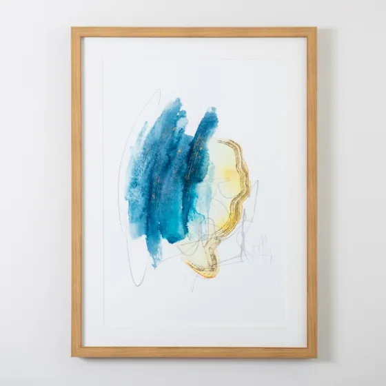 Blue And Gold Abstracts I Framed Art Print-Kirkland's Home Discount