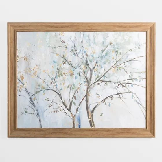 Blue And Gold Treetops Framed Art Print-Kirkland's Home Discount