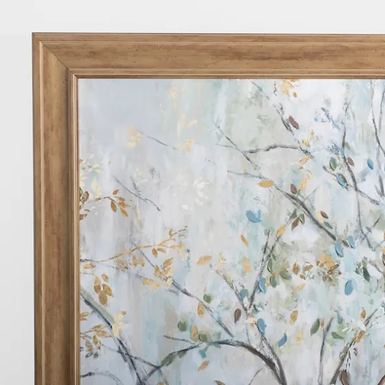 Blue And Gold Treetops Framed Art Print-Kirkland's Home Discount