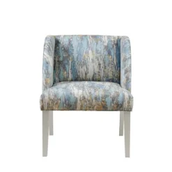 Blue And Gray Abstract Wingback Accent Chair-Kirkland's Home Hot