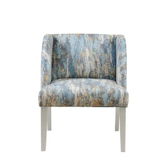 Blue And Gray Abstract Wingback Accent Chair-Kirkland's Home Hot