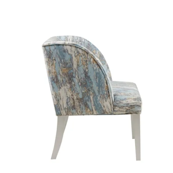 Blue And Gray Abstract Wingback Accent Chair-Kirkland's Home Hot