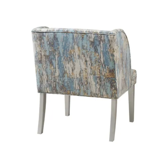 Blue And Gray Abstract Wingback Accent Chair-Kirkland's Home Hot