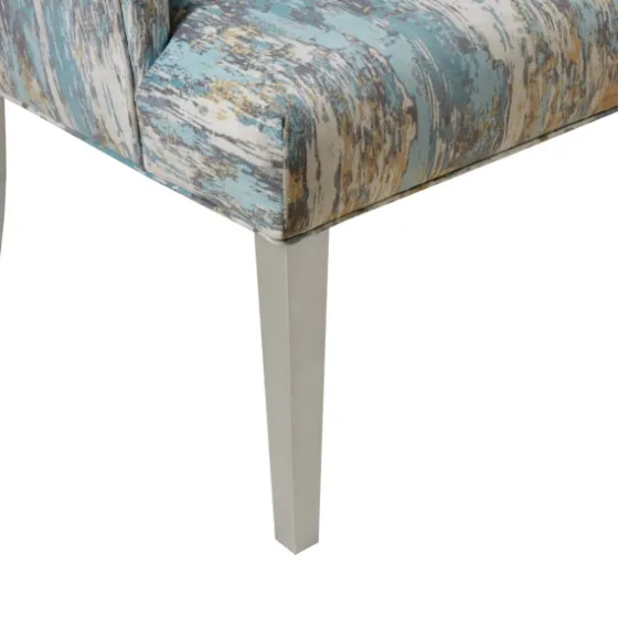 Blue And Gray Abstract Wingback Accent Chair-Kirkland's Home Hot