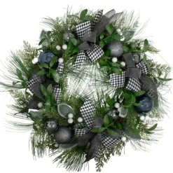 Blue And Gray Bow Wreath-Kirkland's Home Fashion