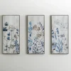 Blue And Gray Floral Canvas Art Prints, Set Of 3-Kirkland's Home Cheap