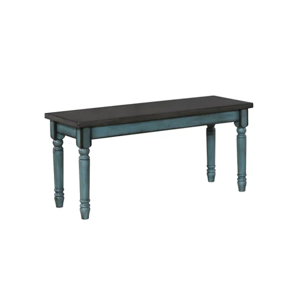 Blue And Gray Traditional Wood Bench-Kirkland's Home Hot