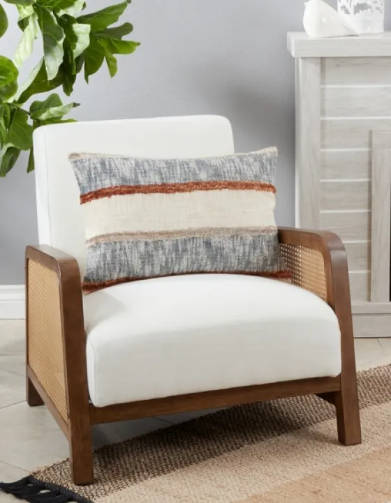 Blue And Horizontal Stripe Throw Pillow-Kirkland's Home Store