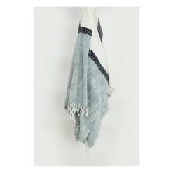 Blue And Ivory Colorblock Throw-Kirkland's Home Online