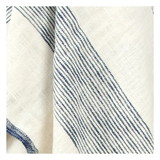 Blue And Ivory Striped Woven Cotton Throw-Kirkland's Home Best Sale