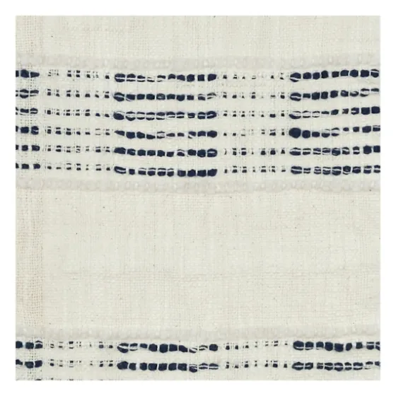 Blue And Ivory Woven Stripe Throw-Kirkland's Home Online