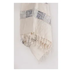 Blue And Ivory Woven Stripe Throw-Kirkland's Home Online