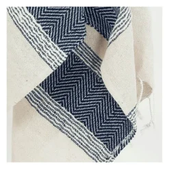 Blue And Natural Colorblock Chevron Throw-Kirkland's Home New