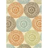Blue And Orange Circles Outdoor Area Rug, 6X9-Kirkland's Home Best