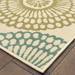 Blue And Orange Circles Outdoor Area Rug, 6X9-Kirkland's Home Best