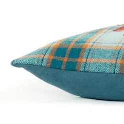 Blue And Orange Plaid Harvest Lumbar Pillow-Kirkland's Home Shop