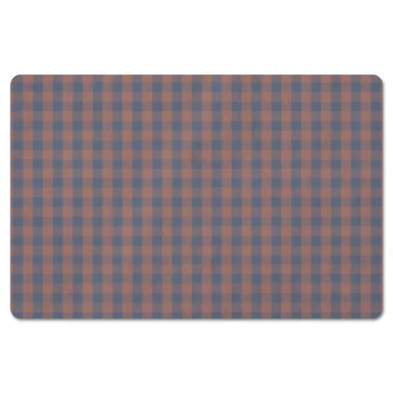 Blue And Orange Plaid Kitchen Mat-Kirkland's Home Shop