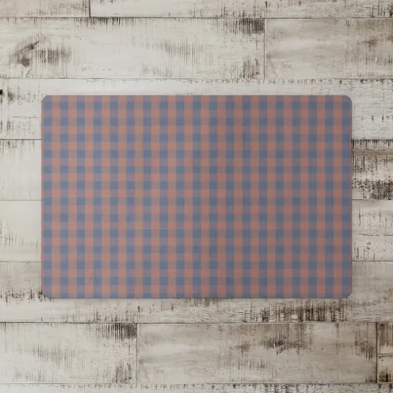 Blue And Orange Plaid Kitchen Mat-Kirkland's Home Shop