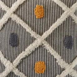 Blue And Orange Tufted Accent Pillow-Kirkland's Home Flash Sale