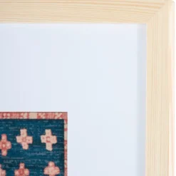 Blue And Pink Geometric Framed Textile Wall Plaque-Kirkland's Home Online