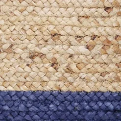 Blue And Tan Woven Jute Basket With Tassel, 17 In.-Kirkland's Home New
