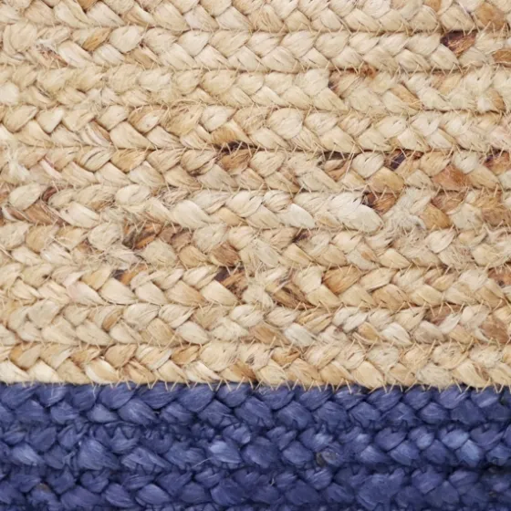 Blue And Tan Woven Jute Basket With Tassel, 17 In.-Kirkland's Home New