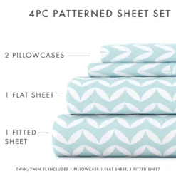 Blue And White Chevron 3-Pc. Twin Sheet Set-Kirkland's Home Cheap