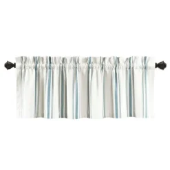 Blue And White Farmhouse Stripe Valance-Kirkland's Home Shop