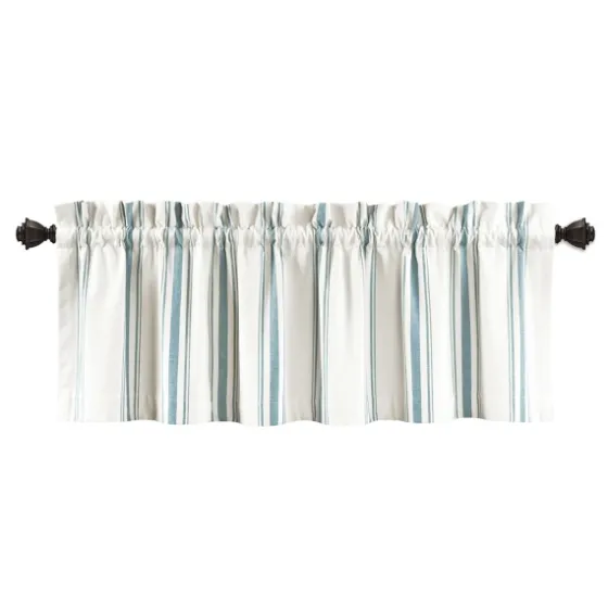 Blue And White Farmhouse Stripe Valance-Kirkland's Home Shop