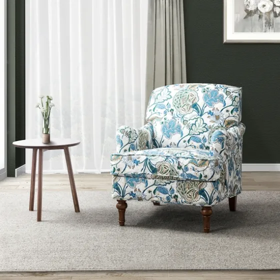 Blue And White Floral Classic Accent Chair-Kirkland's Home Store