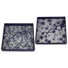 Blue And White Floral Trays, Set Of 2-Kirkland's Home Clearance