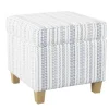 Blue And White Hometown Striped Storage Ottoman-Kirkland's Home Sale