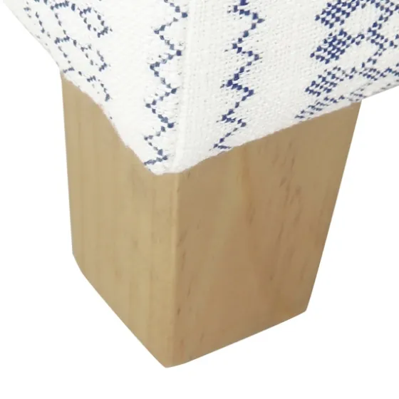 Blue And White Hometown Striped Storage Ottoman-Kirkland's Home Sale