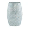 Blue And White Mosaic Capiz Shell Drum End Table-Kirkland's Home Fashion
