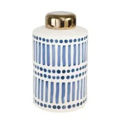 Blue And White Patterned Ceramic Jar-Kirkland's Home Sale