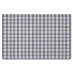 Blue And White Plaid Kitchen Mat-Kirkland's Home Hot