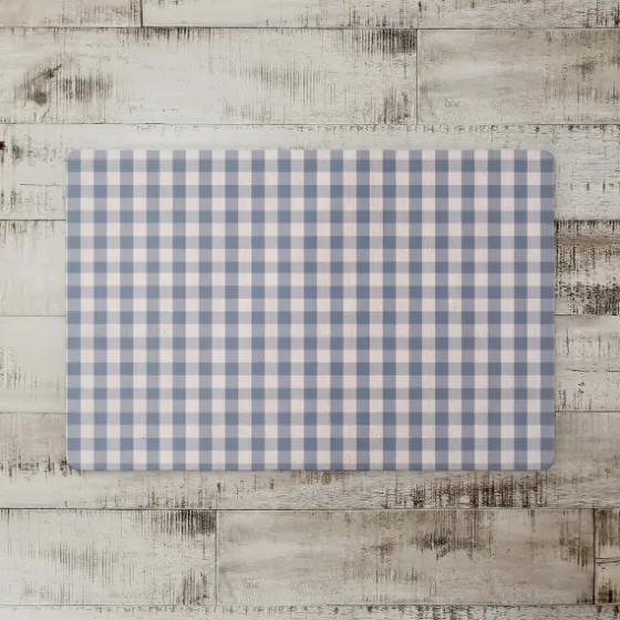 Blue And White Plaid Kitchen Mat-Kirkland's Home Hot