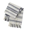 Blue And White Striped Tassel Throw-Kirkland's Home Flash Sale