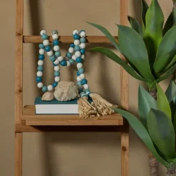 Blue And White Wood Beaded Tassel Garland-Kirkland's Home Shop