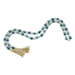 Blue And White Wood Beaded Tassel Garland-Kirkland's Home Shop