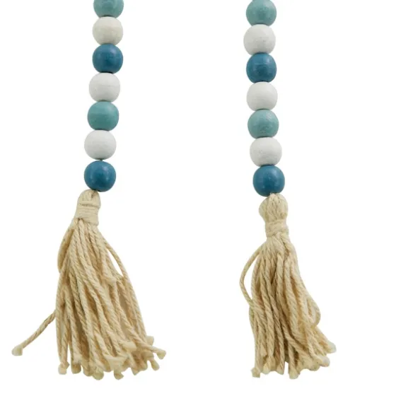 Blue And White Wood Beaded Tassel Garland-Kirkland's Home Shop