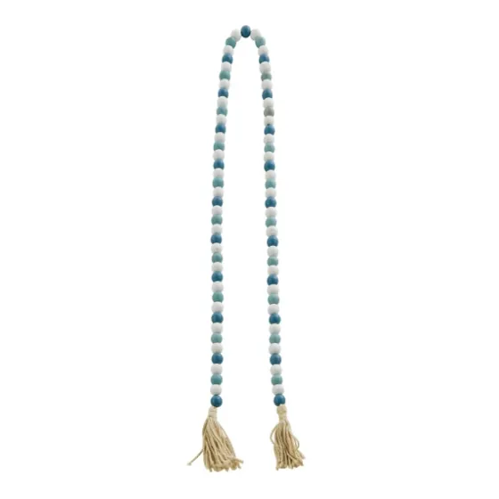 Blue And White Wood Beaded Tassel Garland-Kirkland's Home Shop